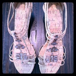 New York Transit Tan Wedge Sandals